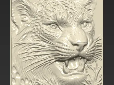 Leopard Head A67 3D print model