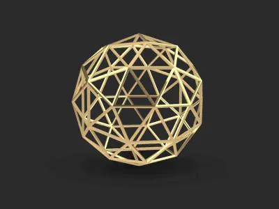 Geodesic Sphere Frame frequency 2 3D model