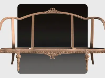 Carved canape for cnc 15 3D model