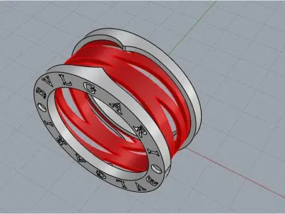 Bvlgari ring   model 265 3D print model