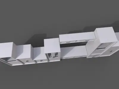 Set Modern Furniture 3D Model Low-poly 3D model