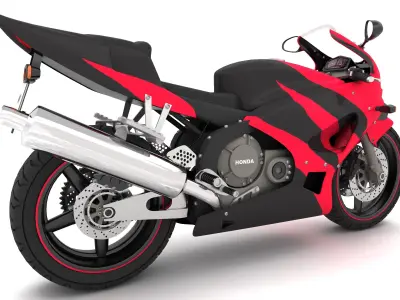 Honda CBR Motorbike 4K Low-poly 3D model