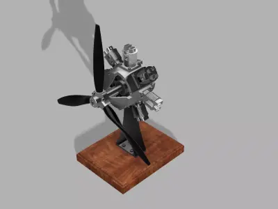 Radial engine 3D print model