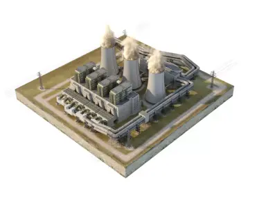 Coal Power Station  3D model