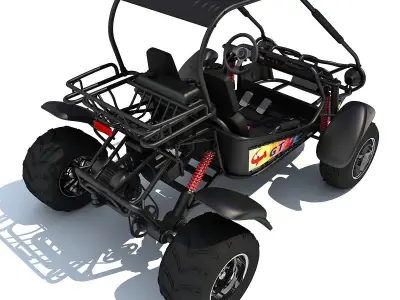 Red Seat Off Road Buggy HammerHead 3D model