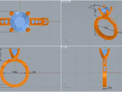 ring code 114 3D print model