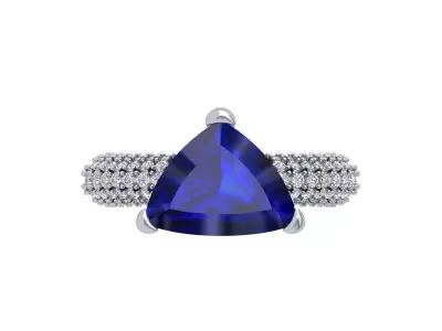 Trillian art deco Ring 3D print model