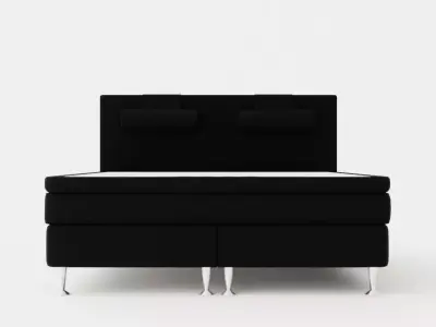 Meja Continental Bed 180x200cm Black Low-poly 3D model