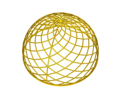 Architectural Dome Pack 6 Variations Diagonal Grid Structure 3D model