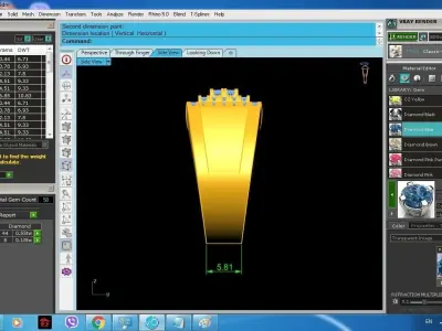 Luxury Square Pave Diamond Men Ring 381 3D print model