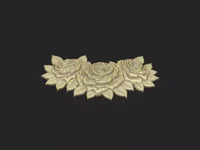 Rose ornamental Victorian gothic decor thorn luxury  3D print model