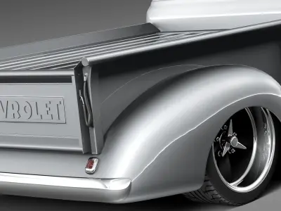 Chevrolet Pickup 1950 Street Rod Custom 3D Model 3D model