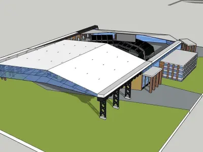 Globe Life Field - Roof Open 3D model