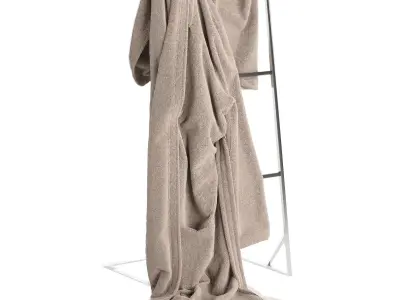 Bathrobe Hanging Set 07 3D model