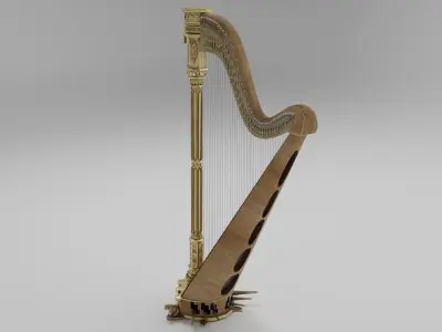 Erard Harp 3D model