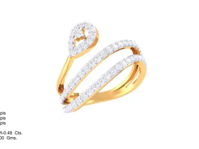 Diamond Ring  3D print model buy
