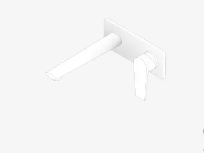 Wall Mixer Set - Luxury - Argile Low-poly 3D model