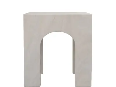 Fausto End Table Bleached Guanacaste 3D model