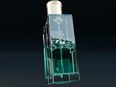 Perfume bottle turquoise 3D model Advertising 3D model