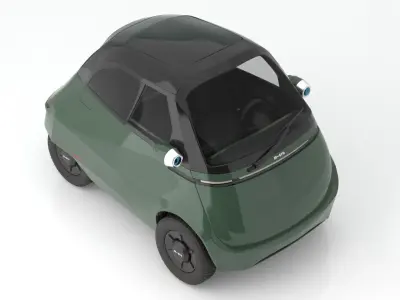 Microlino electric scooter car Khaki 3D model
