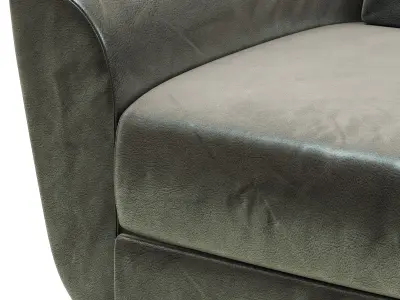 Restoration Hardware Luke Leather Swivel Recliner 3D model