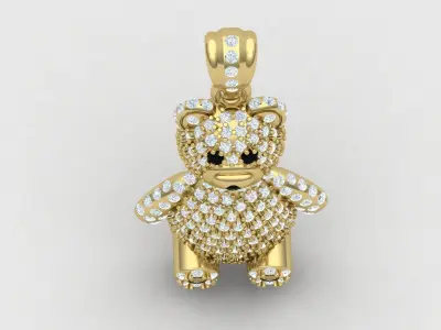 Teddy pendant 01 3D print model