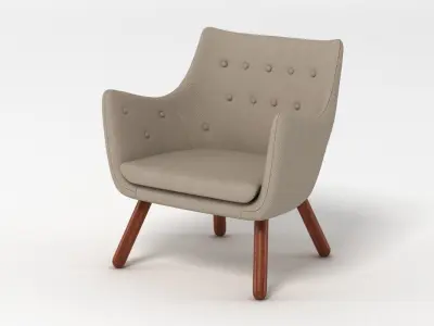Finn Juhl Poet Chair 3D model