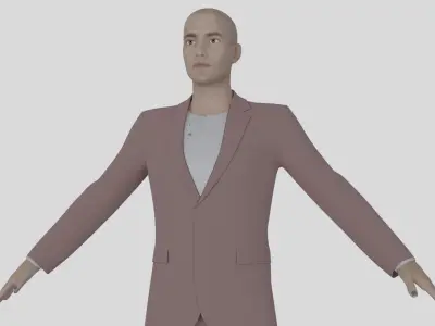 BUSINESS MAN CHARACTER SUIT 3D model