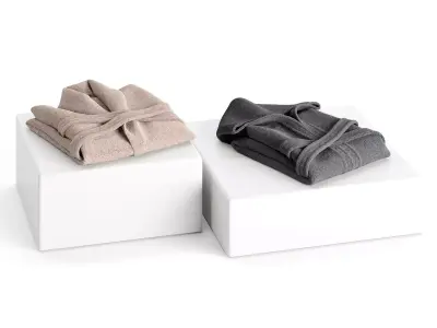 Bathrobe Laying Set 04 3D model