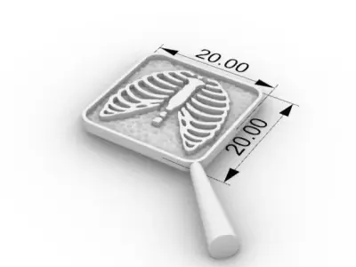 Radiologist  Brooch Free 3D print model