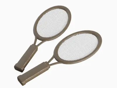 Tennis Racket 03 Low-poly 3D model