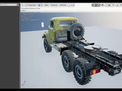 Truck Levo M2542 - Unreal Engine Project Low-poly 3D model