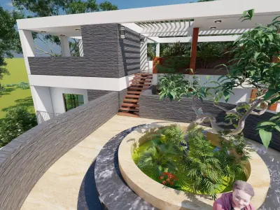 6-Bed room Luxurious duplex house  3D model