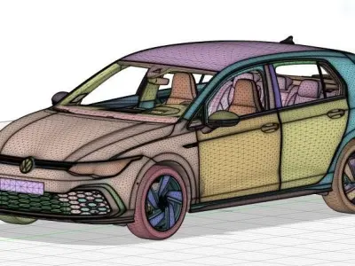 Golf GTI 2020 3D model