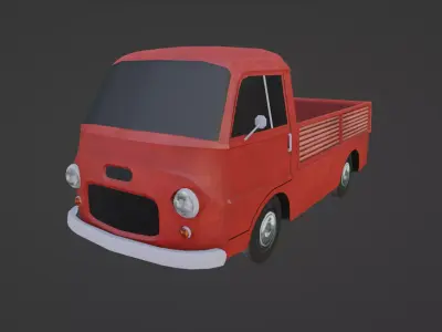 Fiat 1100 T Pick Up Low-poly 3D model