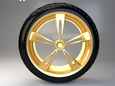 Tire the car Low-poly 3D model