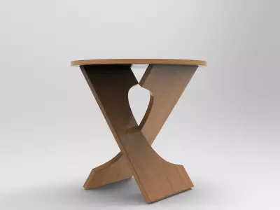 Peto Side Table Low-poly 3D model