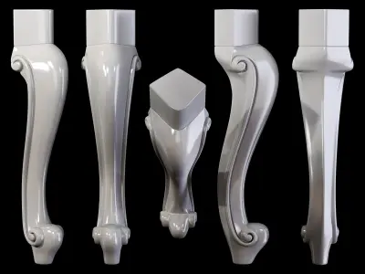 Classic leg 002 3D model