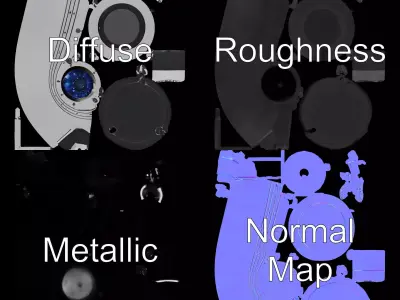 Futuristic Projector with Star Map Model Pack Low-poly 3D model