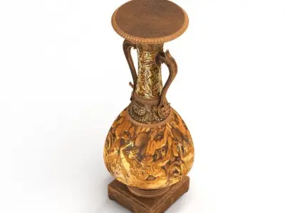 Pair of Neo Greek Amphoras Vases 3D model