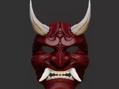 Hannya Samurai Oni Mask 5 Ver 03 3D print model