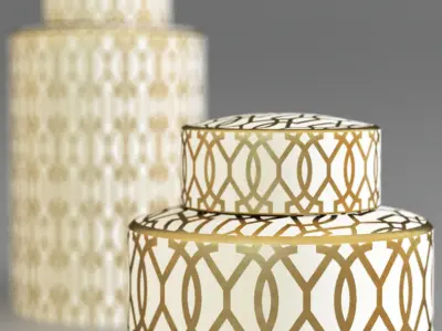 Decorative canisters 3D model