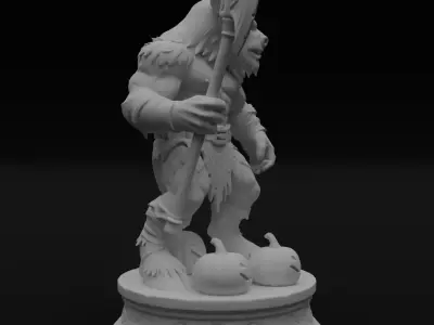Halloween Minotaur Figurine 3D model for 3D printing 3D print model