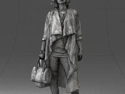 000328 Modern Woman with Red Handbag 1223 3dp 3D print model