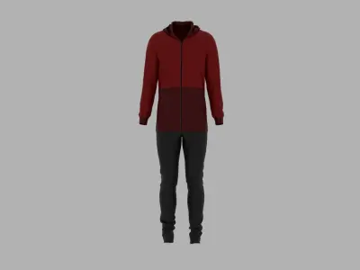 Sport Suit Low-poly 3D model 41