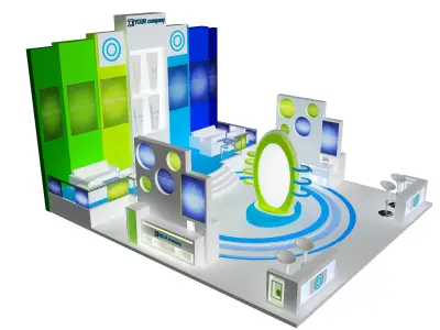  Booth Exhibition Stand a37 3D model