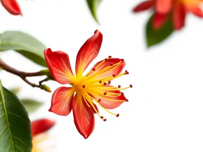 Lonicera Red Floral Sculpture model pack Low-poly 3D model