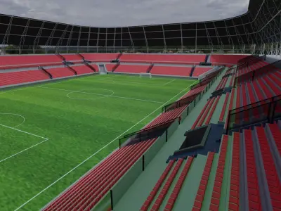 Football Stadium Low-poly 3D model 4