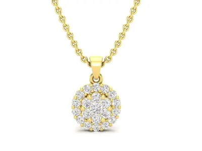 AV 373 Diamond Flower Pendant for woman 3D print model