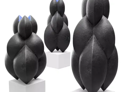 Lotus Vase Low-poly 3D model